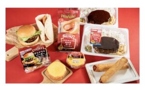 世界的洋風ソースブランド「ハインツ」のソースを使ったコラボ新商品が並んだ画像